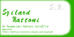 szilard mattoni business card